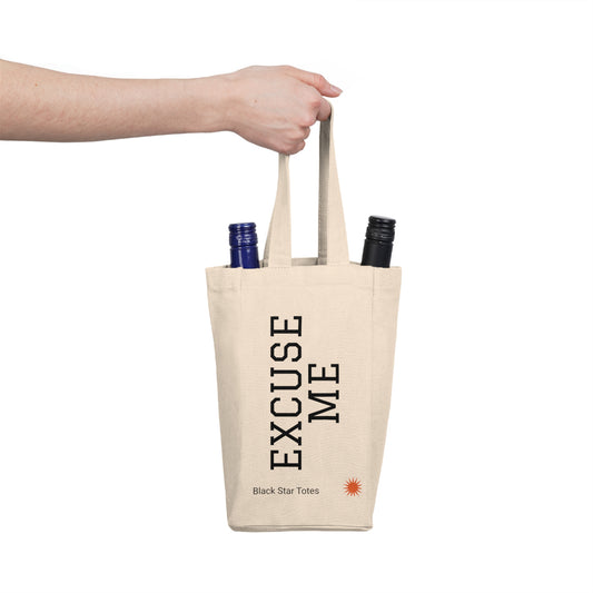 EXCUSE ME Double Wine Tote Bag