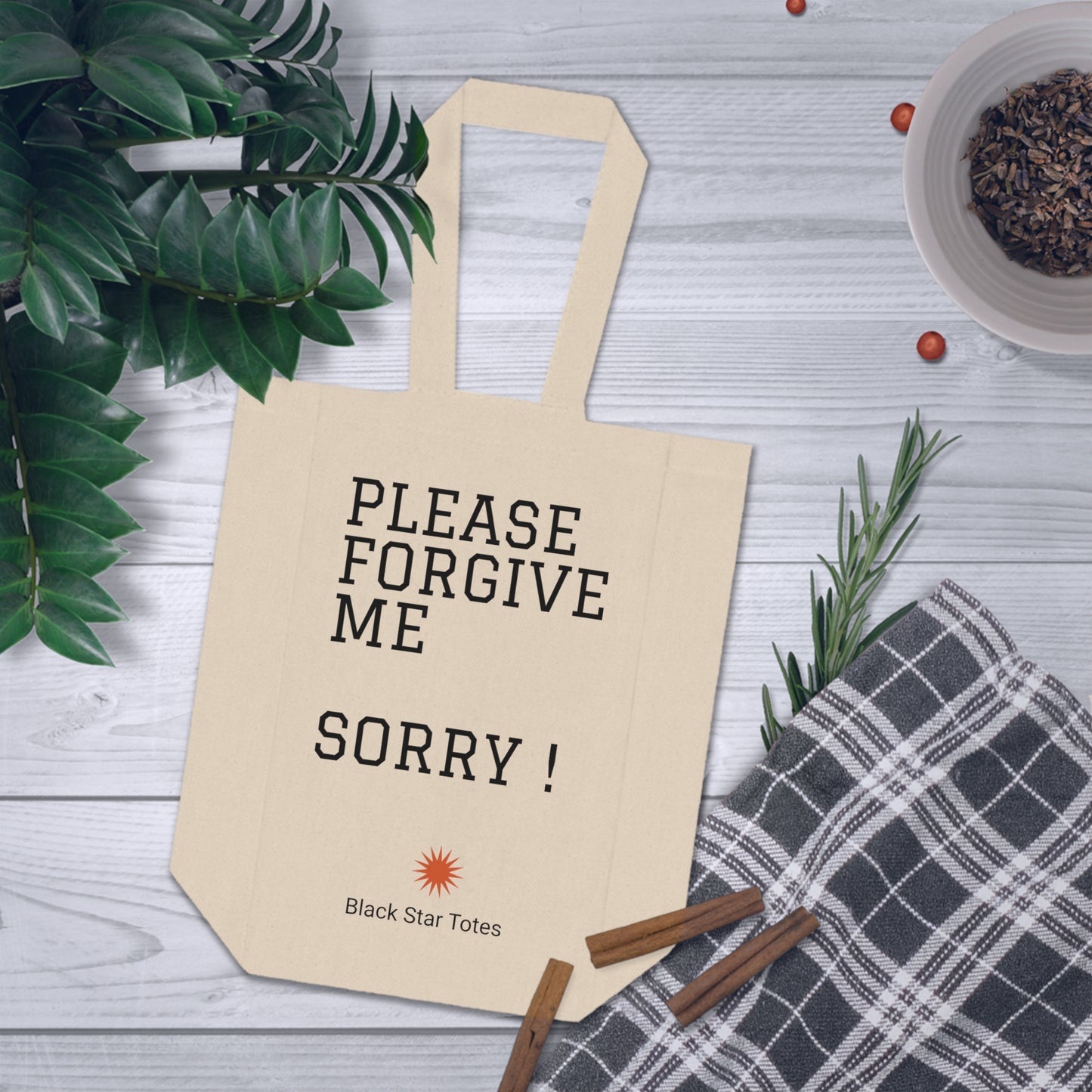 PLEASE FORGIVE ME Double Wine Tote Bag