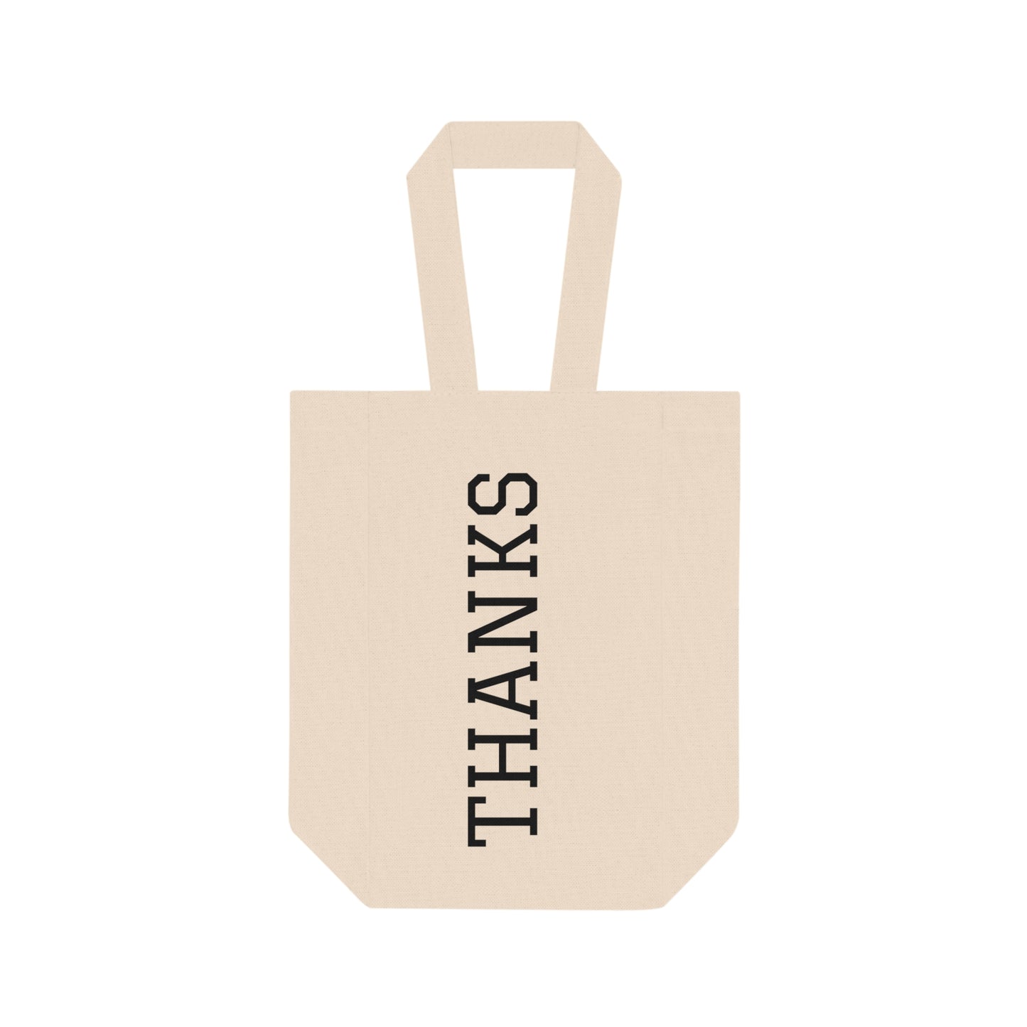 THANKS Double Wine Tote Bag
