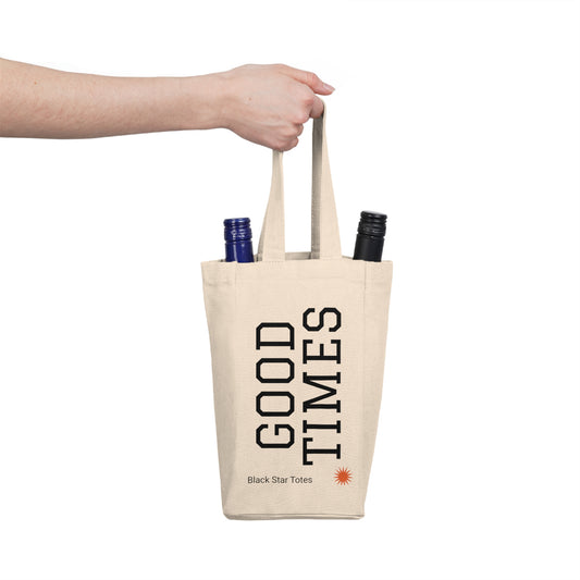 GOOD TIMES Double Wine Tote Bag