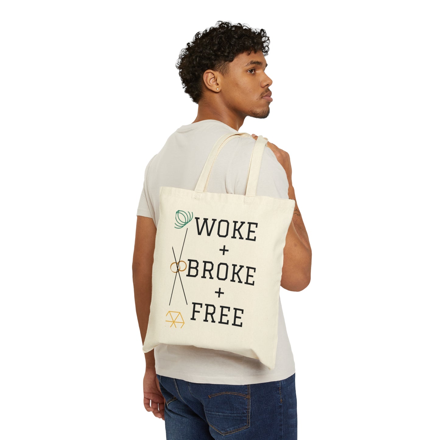WOKE + BROKE Cotton Canvas Tote Bag