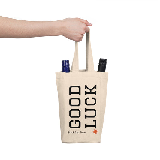 GOOD LUCK Double Wine Tote Bag