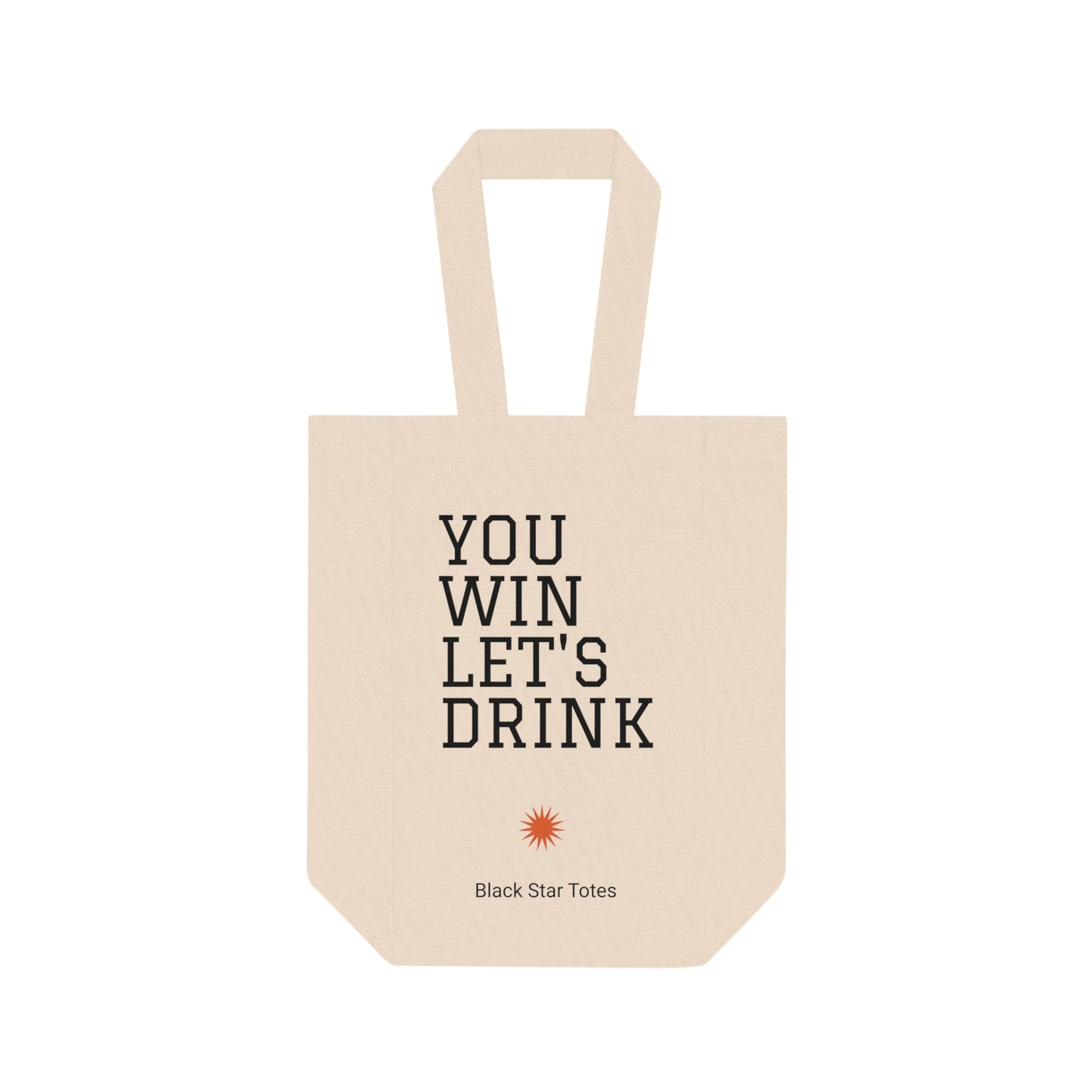 YOU WIN Double Wine Tote Bag