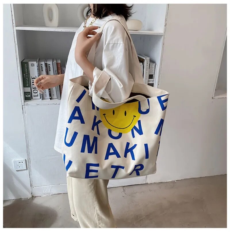 Happy Letter Jumbo Tote