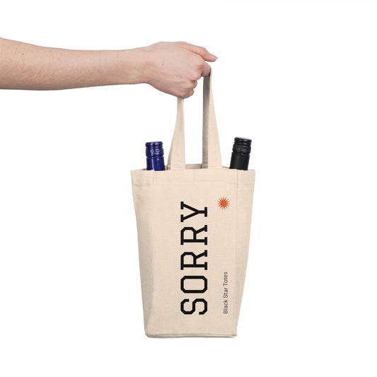 SORRY Double Wine Tote Bag