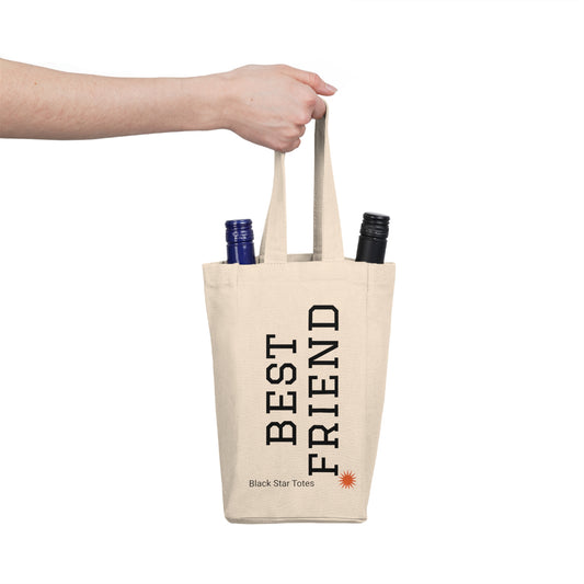 BEST FRIEND Double Wine Tote Bag