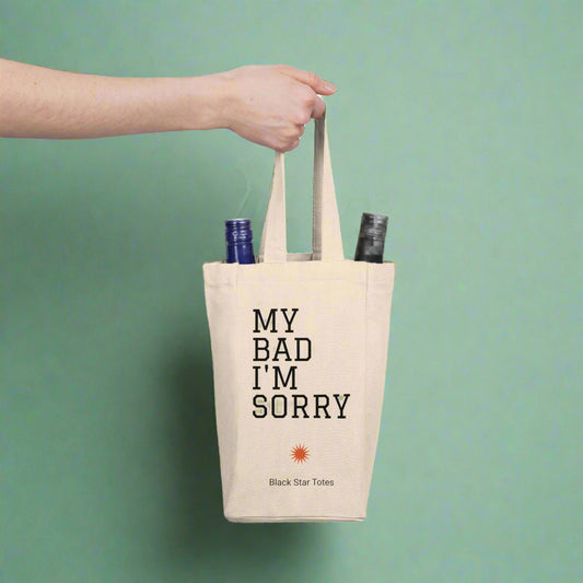 MY BAD Double Wine Tote Bag