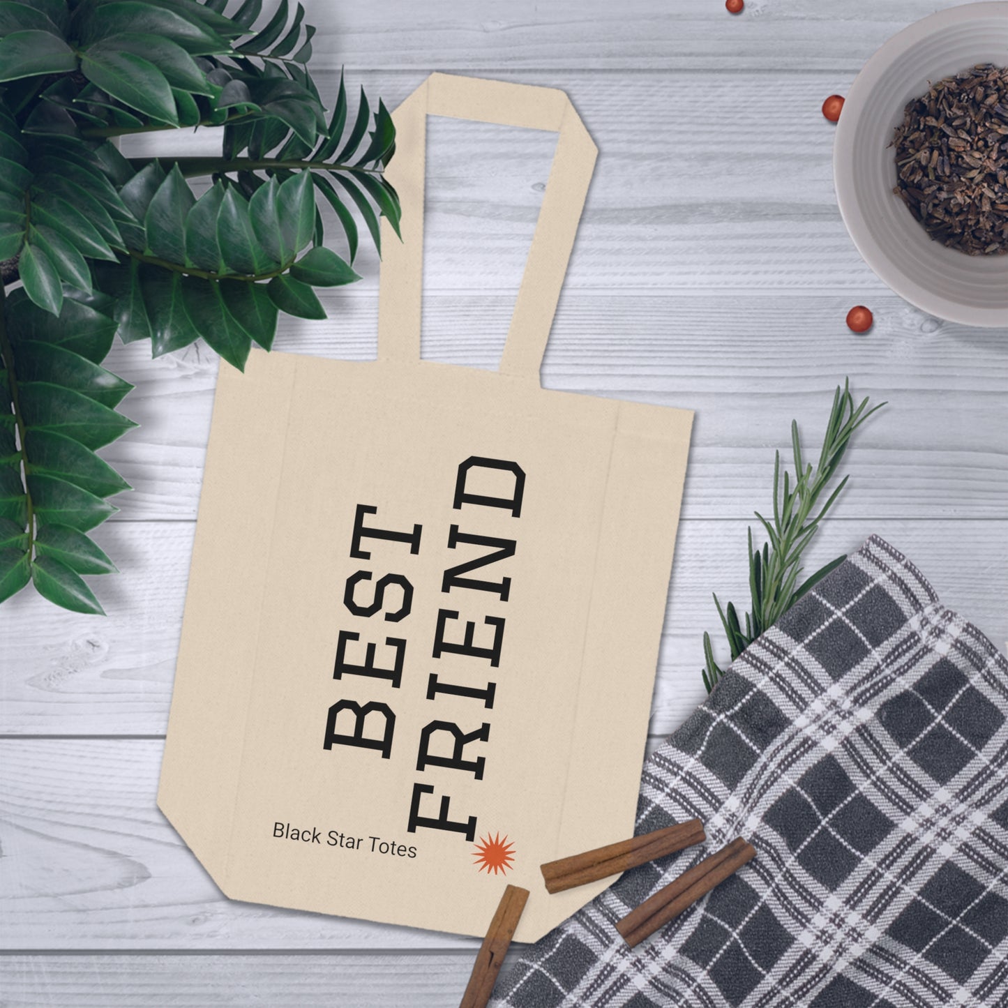 BEST FRIEND Double Wine Tote Bag